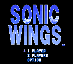 Sonic Wings (Japan) Title Screen